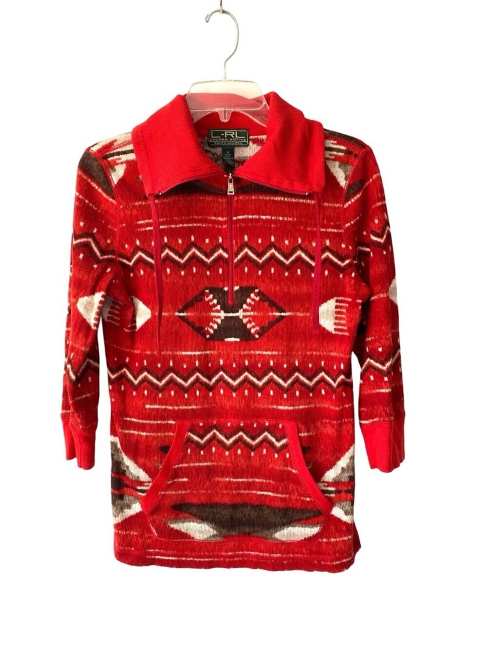 Ralph Lauren Active Thermal Ted Aztec Navajo Western Quarter Zip Pullover medium